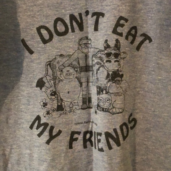 “I don’t eat my friends” Vegan T-shirt - Picture 3 of 4
